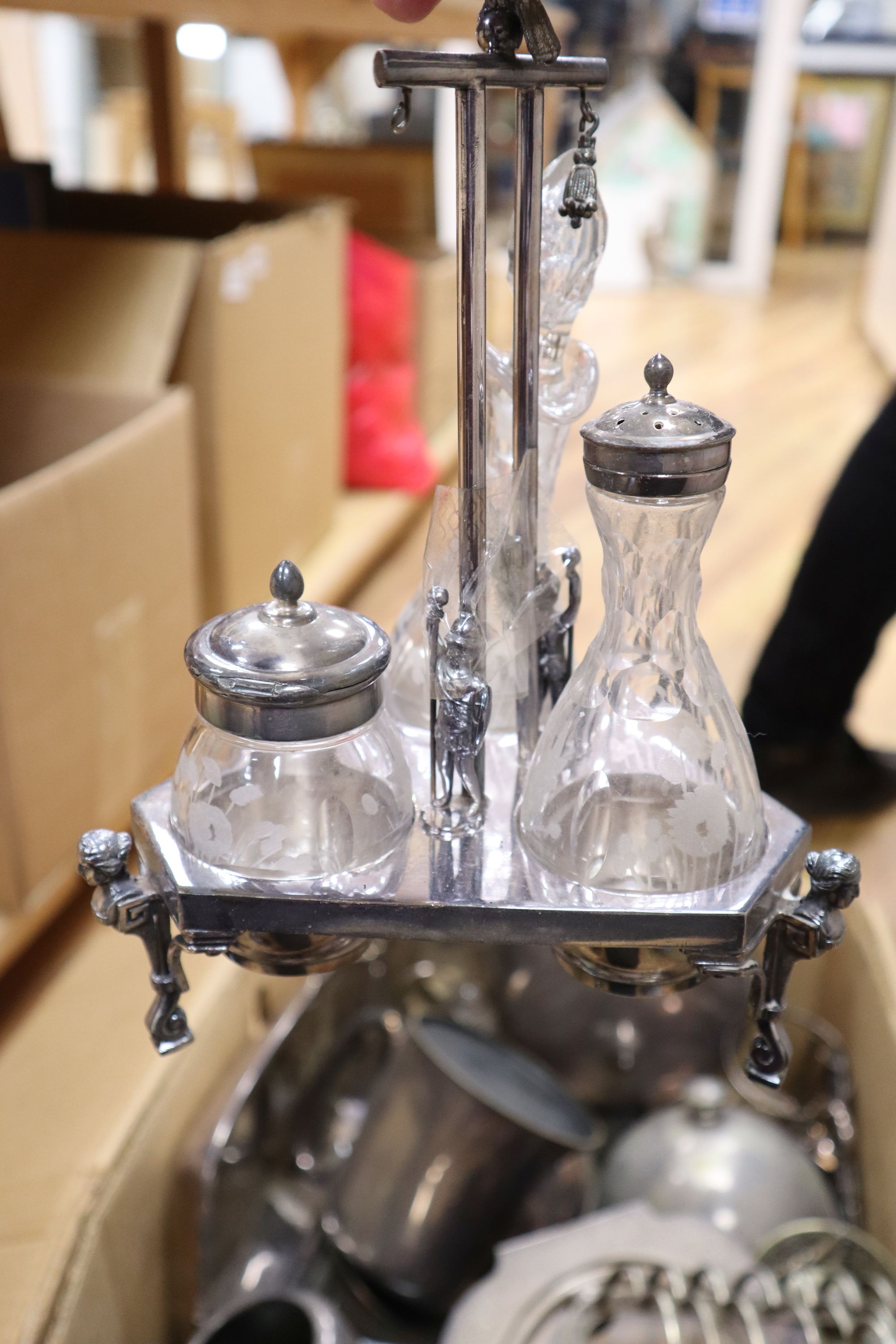 A quantity of mixed plated wares